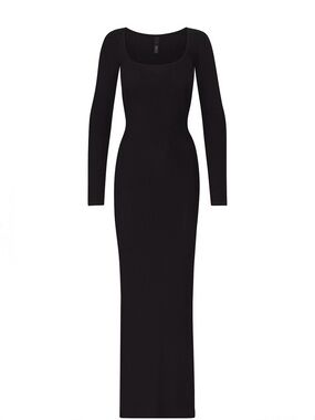 skims black glitter dress | Dresses | Skims Long Sleeve Scoopneck Bodycon Maxi occasion-Valentines Day